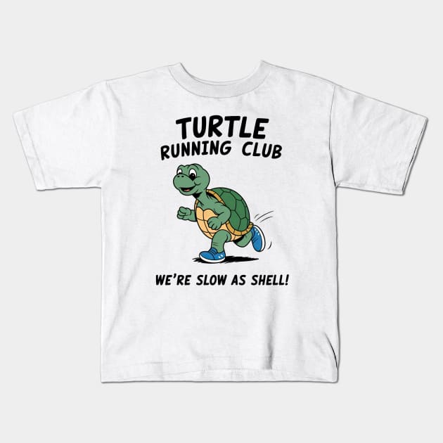 Turtle Running Club Kids T-Shirt by Be the First to Wear